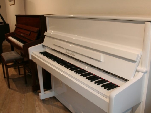 Gustav kern piano 120cm wit hoogglans chroom 7